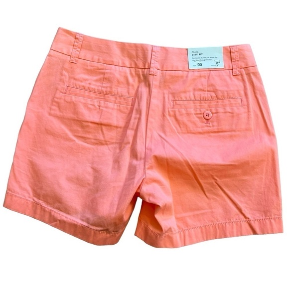 J. Crew NWT City Chino 100% Cotton Coral Shorts Women's 00 City Fit  Preppy - Picture 1 of 12